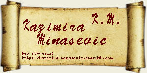 Kazimira Minašević vizit kartica